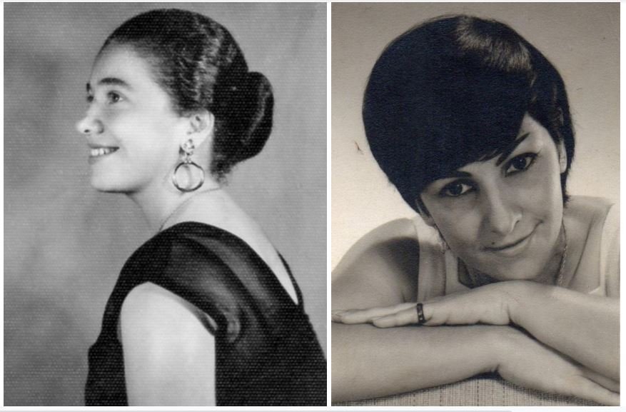 A imagem mostra as irmãs Gercy e Maria Leonôr ainda jovens.